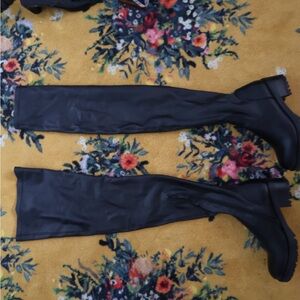 Black Thigh-High Boots Size 8